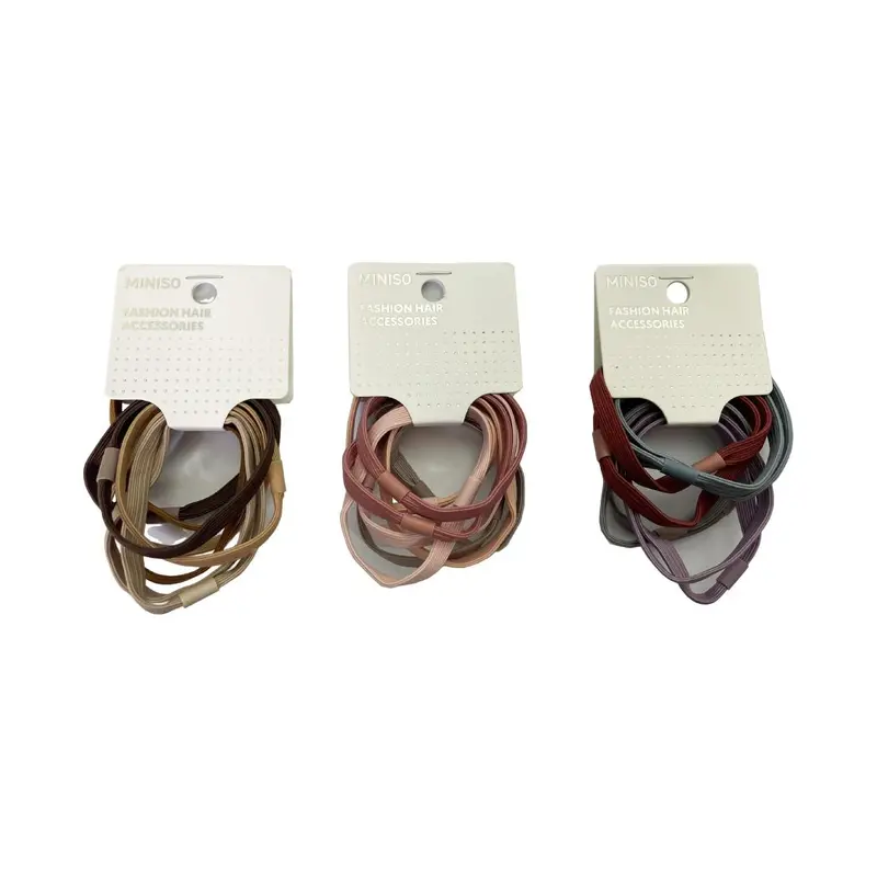 Colorful Wide Flat Rubber Bands – 8-Piece Set 1