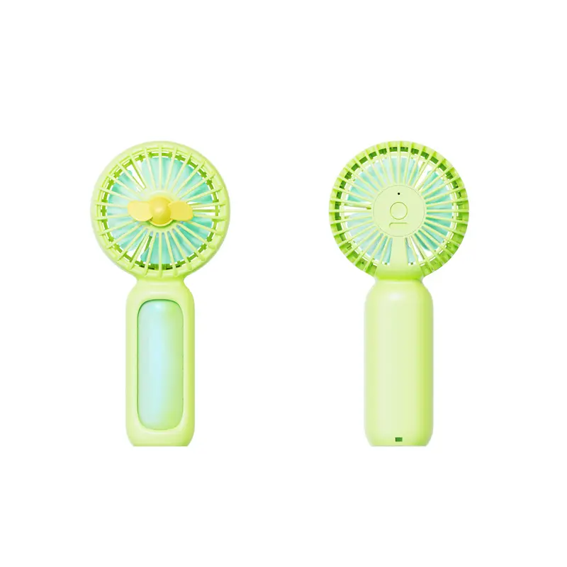 Compact Rechargeable Handheld Fan – Vibrant Green Portable Cooler 1