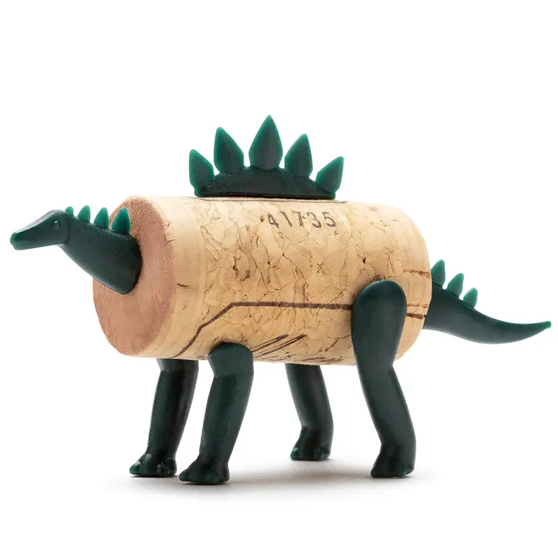 Corkers Dinosaur Wine Stoppers – Spike Silhouette Design 1