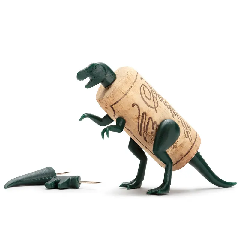Corkers Dinosaur Wine Stoppers – Tyson Silhouette Design 1