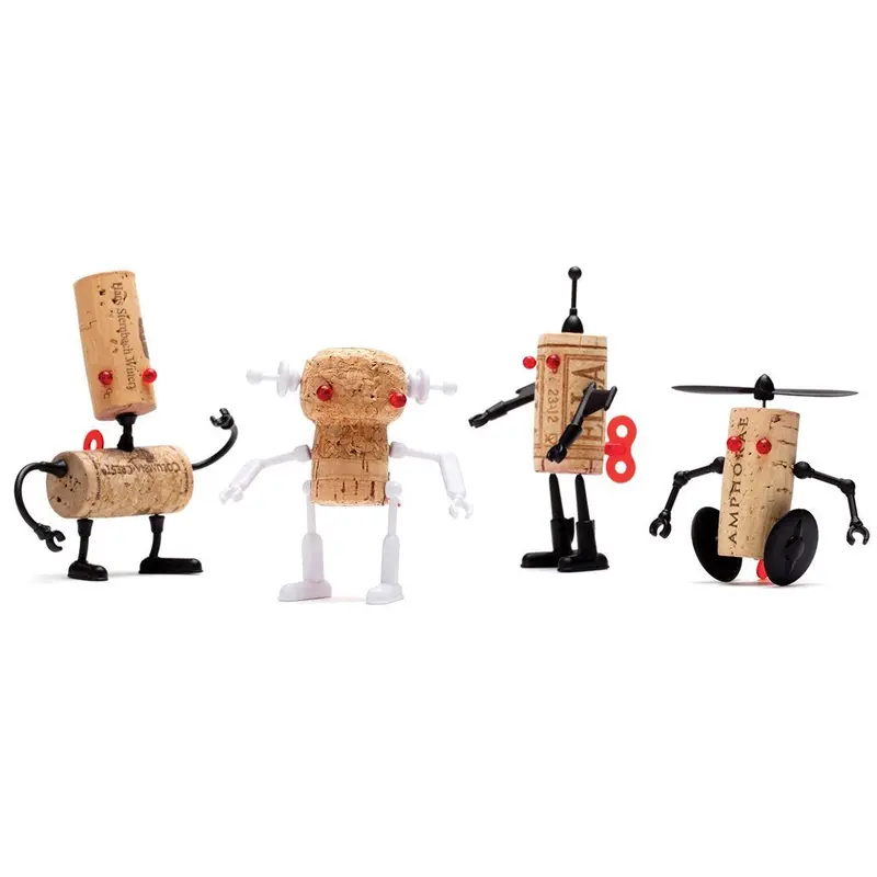 Corkers Robot Wine Stoppers – 4-Piece Family Pack (Pay For 3) 1