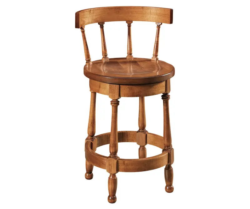 Cosgrove Swivel Barstool With Contoured Back 1