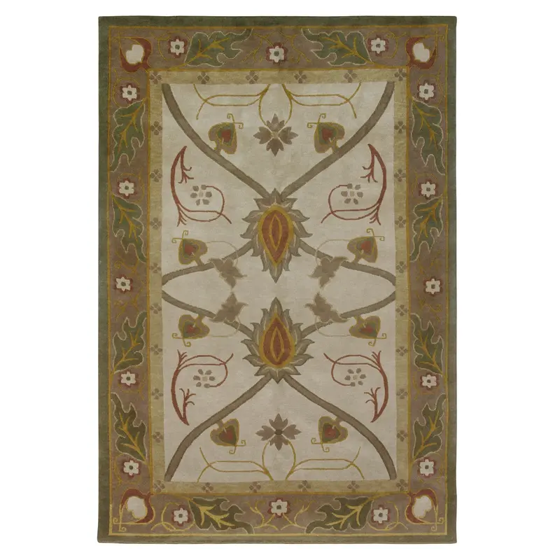 Cottage Garden Wool Area Rug – Stickley-Inspired Botanical Theme 1