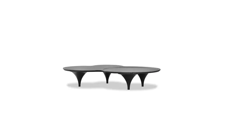 Coupe Vintage Black Wash Veneer Coffee Table 1