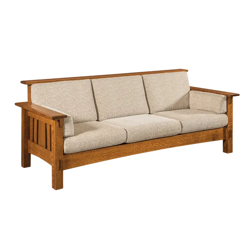 Craftsman Slat Sofa In Solid Wood 1