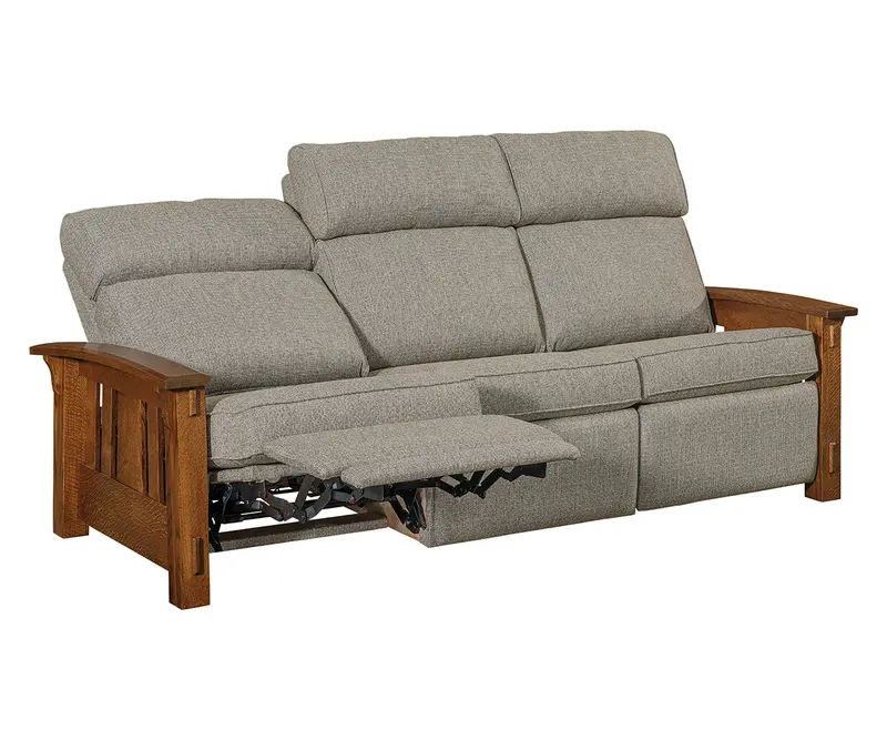 Craftsman Slat-Wood Sofa Recliner 1