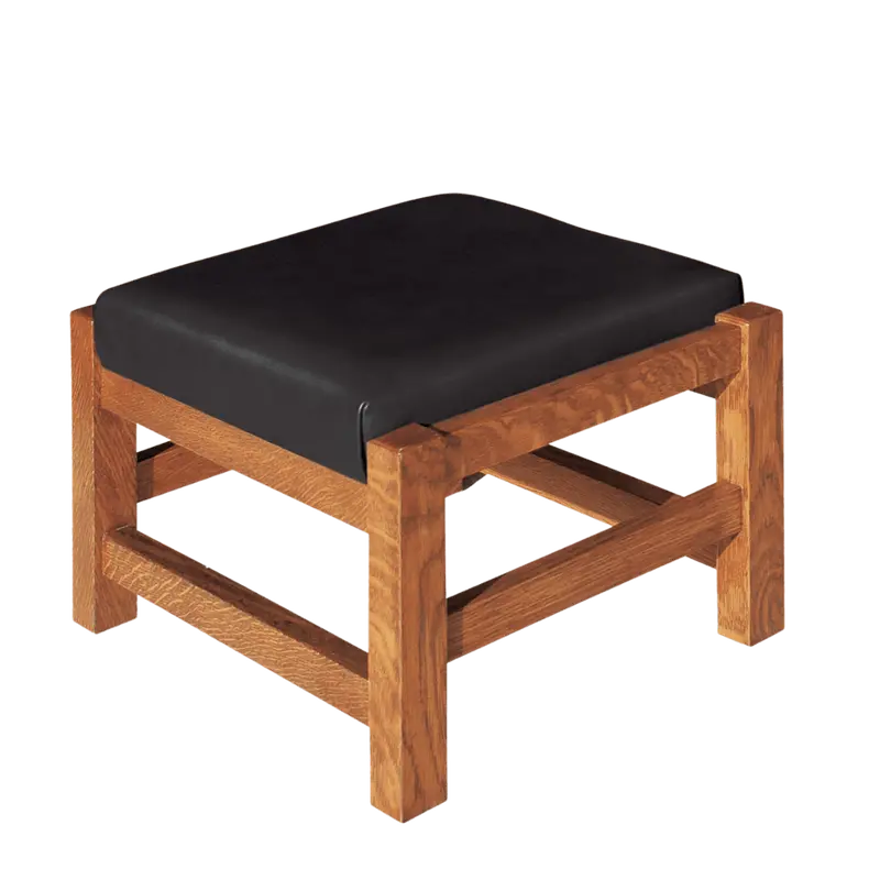Craftsman-Style Minimalist Ottoman 1