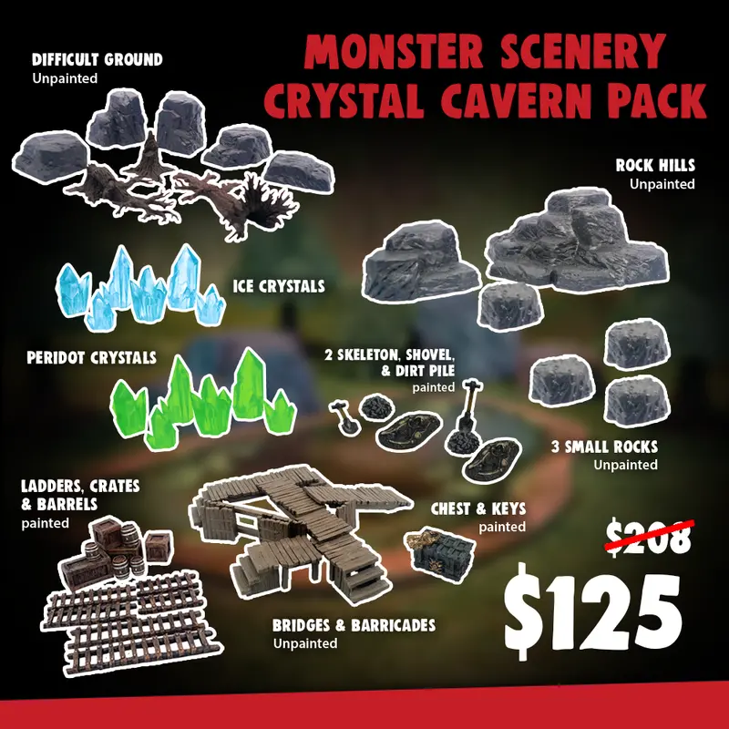 Crystal Cavern Monster Scenery Pack – Fantasy & Sci-Fi Terrain 1