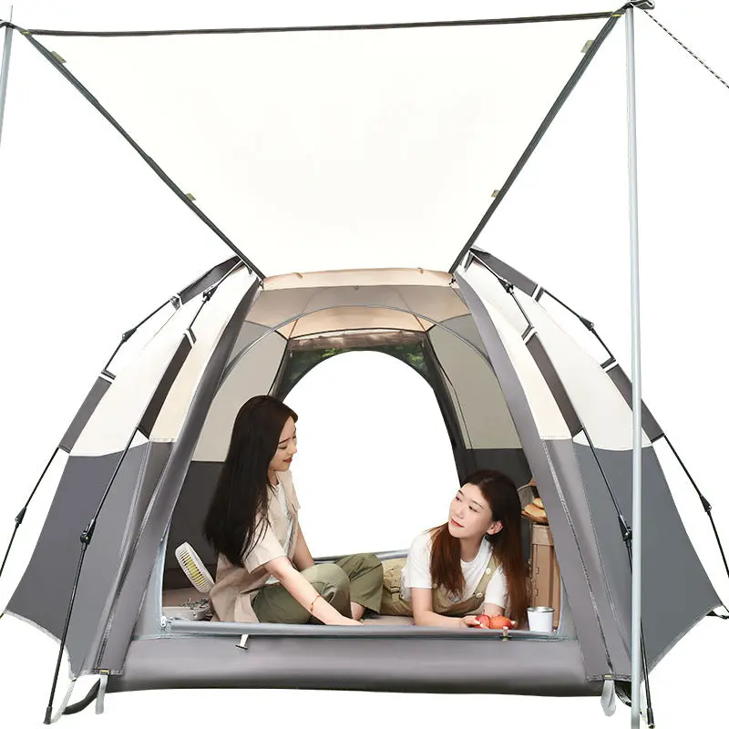 Cstur Black & Silver Quick-Deploy Camping Tent 1
