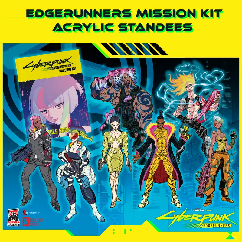 Cyberpunk Edgerunners Mission Kit – Acrylic Standupz Character Tokens 1
