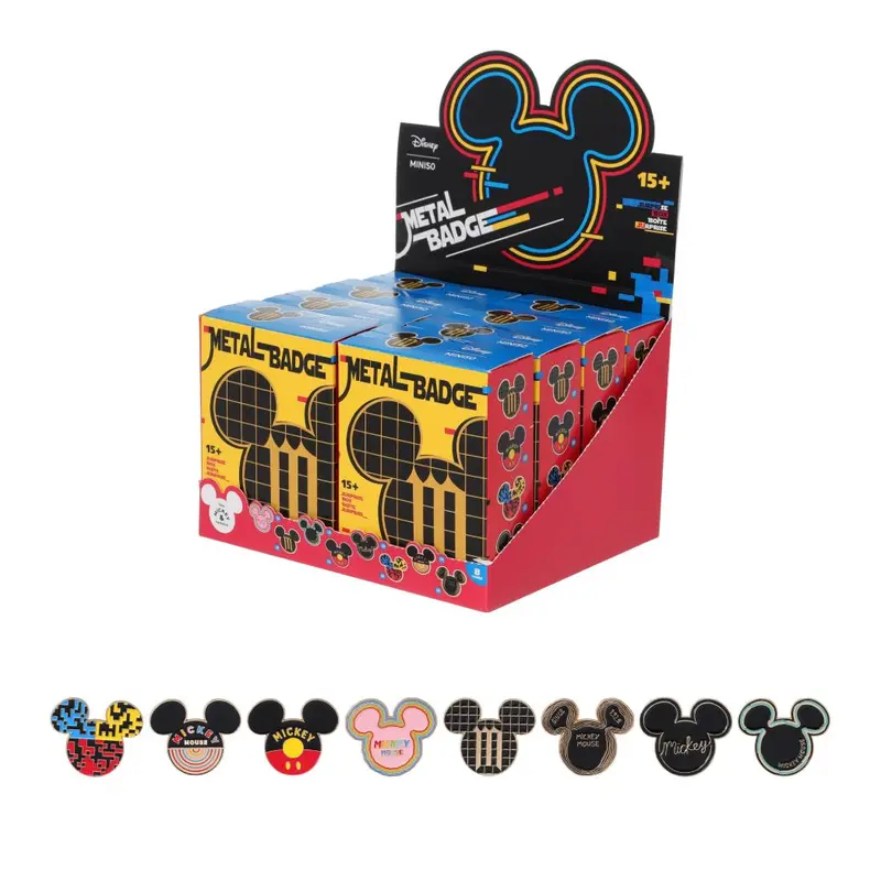 Disney Mickey Mouse Metal Head Badge Surprise Box – Enamel Collectible 1