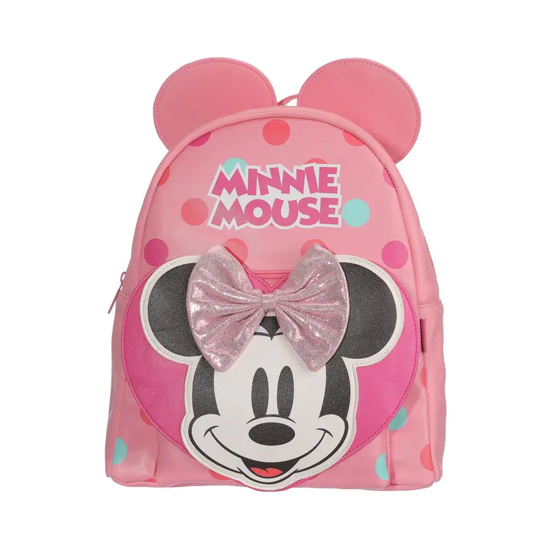 Disney Minnie Mouse Polka Dot Backpack – Pink Licensed School Bag 1