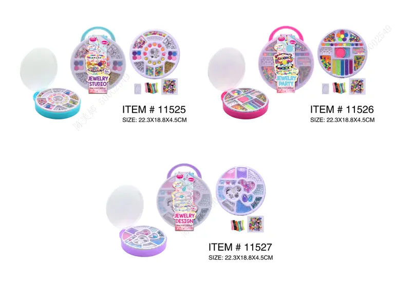 Diy Bracelet Crafting Kit – Portable Round Storage Box (3 Styles) 1