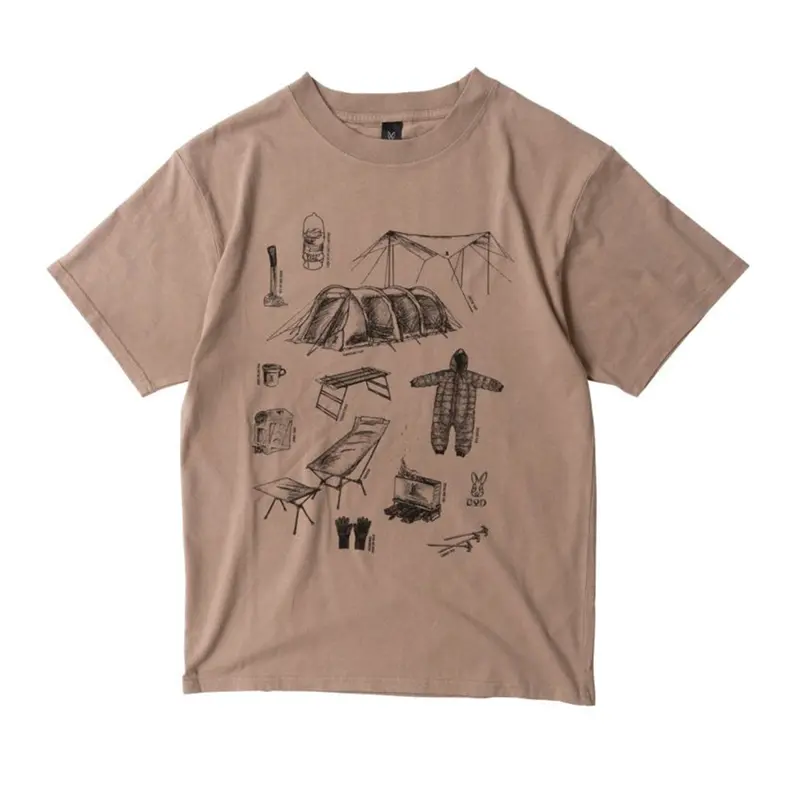 Dod Gear Illustration Printed Cotton T-Shirt 1