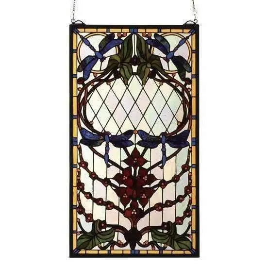 Dragonfly-Design Meyda Tiffany Stained Glass Window 1