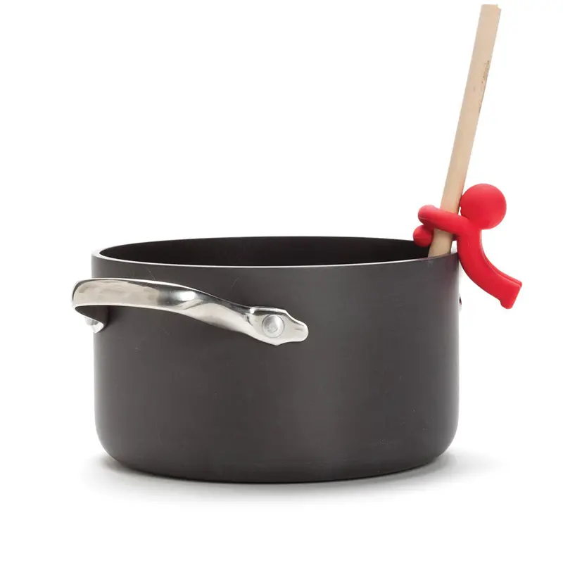 Dual-Function Silicone Spoon Saver And Steam Vent Figurine 1