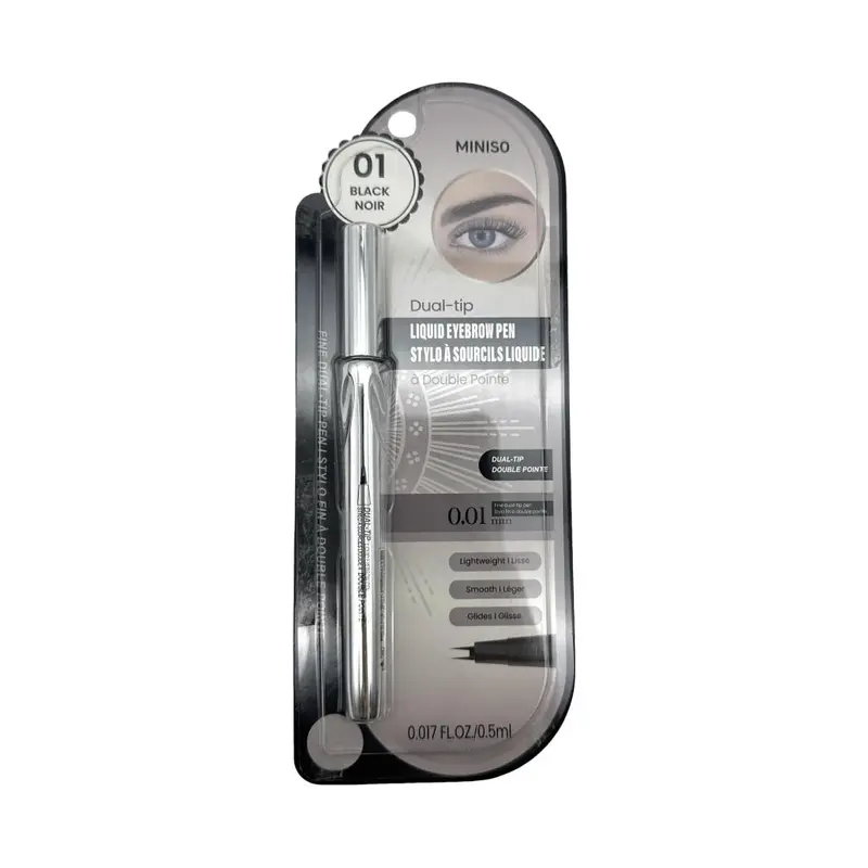 Dual-Tip Liquid Eyebrow Definer In Jet Black 1