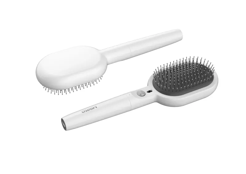 Ea21001 Rechargeable Negative Ion Hair Brush – Classic Beige Styling Tool 1
