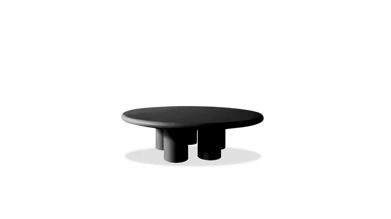 Elephant Round Dusk Black Coffee Table 1