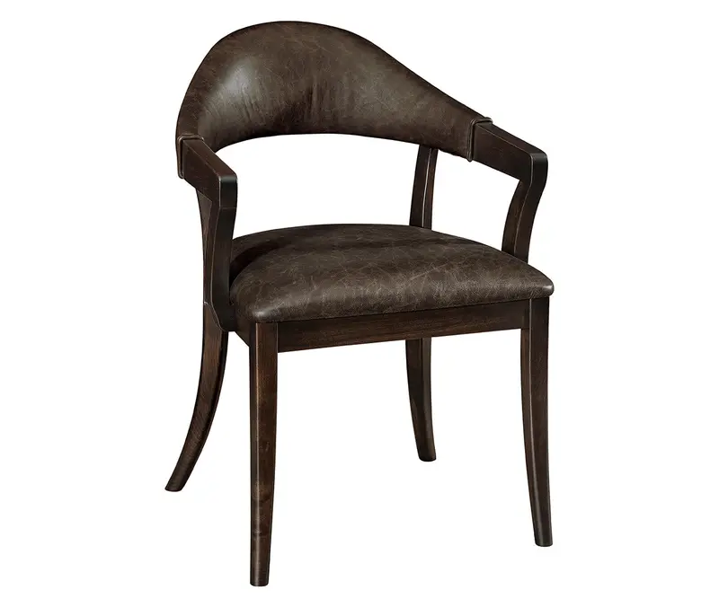 Elliott Mid-Century Inspired Arm Chair With Walnut Finish 1
