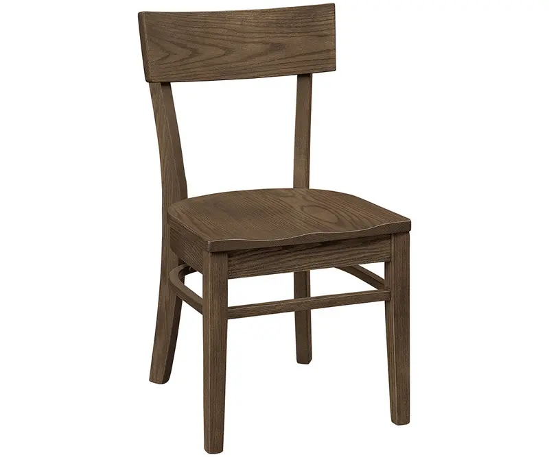 Emerwood Natural Wood Side Chair With Organic Grain Accent 1