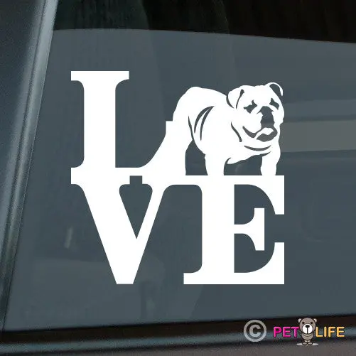 English Bulldog Fan Sticker - Rugged 'Bulldog Park' Design 1