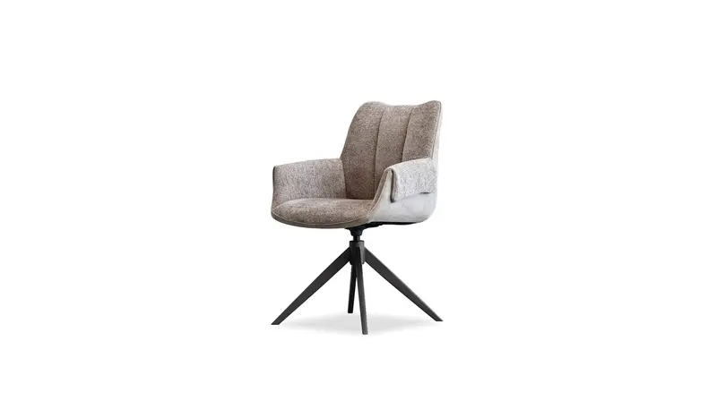 Espara Avena Oat Alcantara & Alpaca Chenille Dining Chair 1