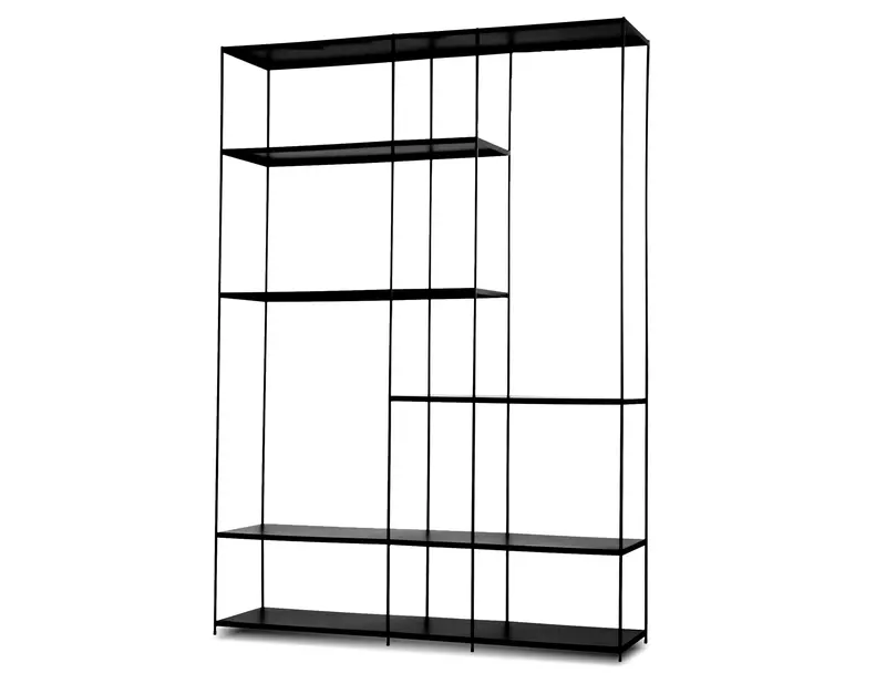 Etta Large Black Bookshelf With Open Shelving 1