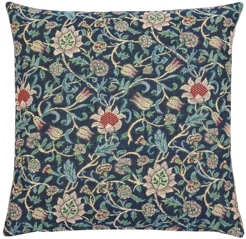 Evenlode Blue William Morris Tapestry Pillow 1