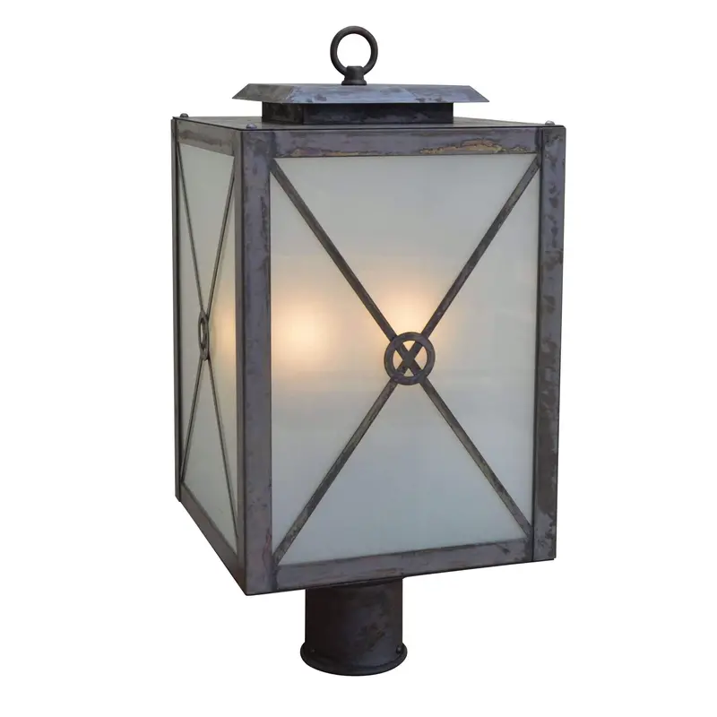 Exeter Industrial-Style Post-Mount Light 1