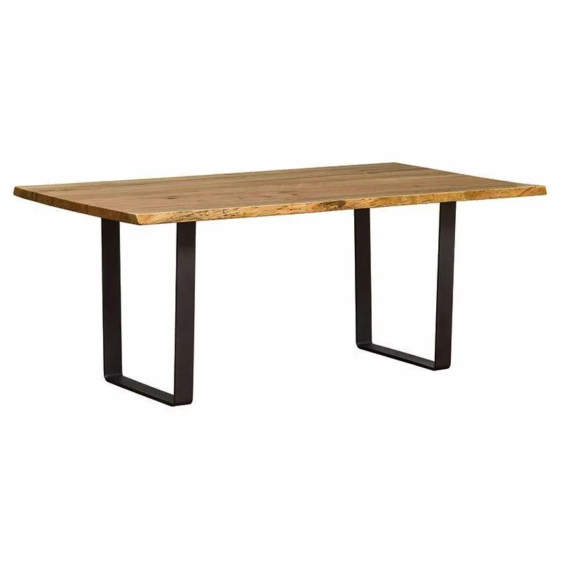 Express Ship Live Edge Dining Table With U-Shaped Base 1
