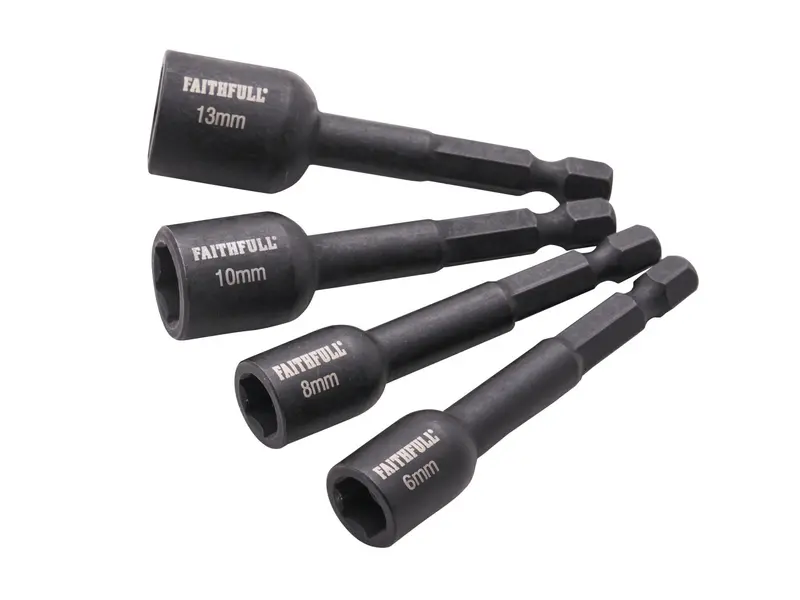 Faithfull Xms25Nutd4 – 4-Piece Impact Nut Driver Collection 1