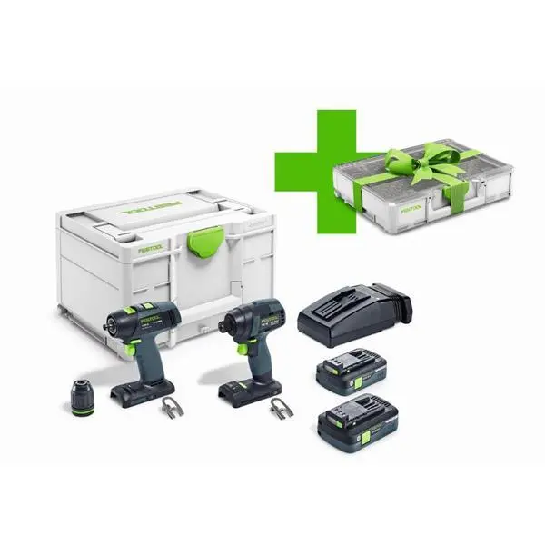 Festool Tid 18 4.0-Set: 18V Cordless Impact Driver And Drill Combo Kit 1