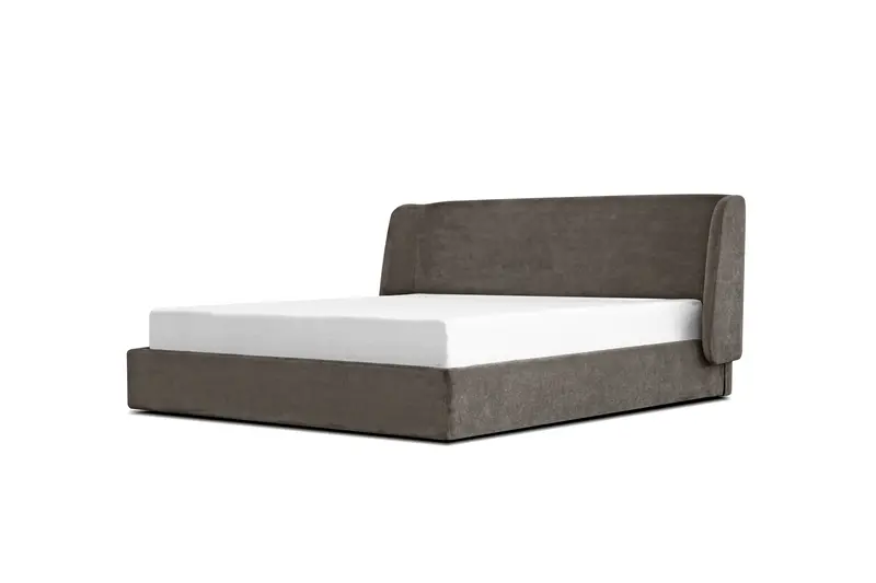 Fitz Ash Brown Upholstered Storage Bed With Lift-Up Base 1