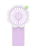 Floral-Design Portable Fan – Lavender Purple 1