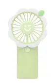 Floral-Design Portable Fan – Mint Green 1