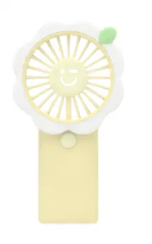 Floral-Design Portable Fan – Sunny Yellow 1