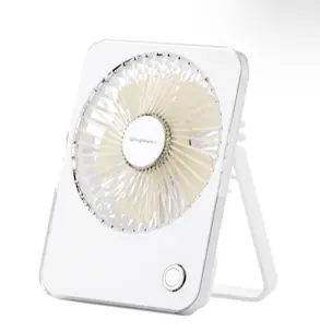 Foldable Macaron-Color Fan – Compact White Portable Cooler 1