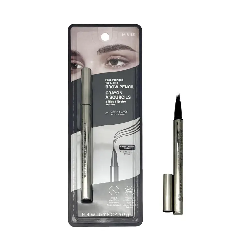 Four-Prong Liquid Brow Pencil In True Black 1