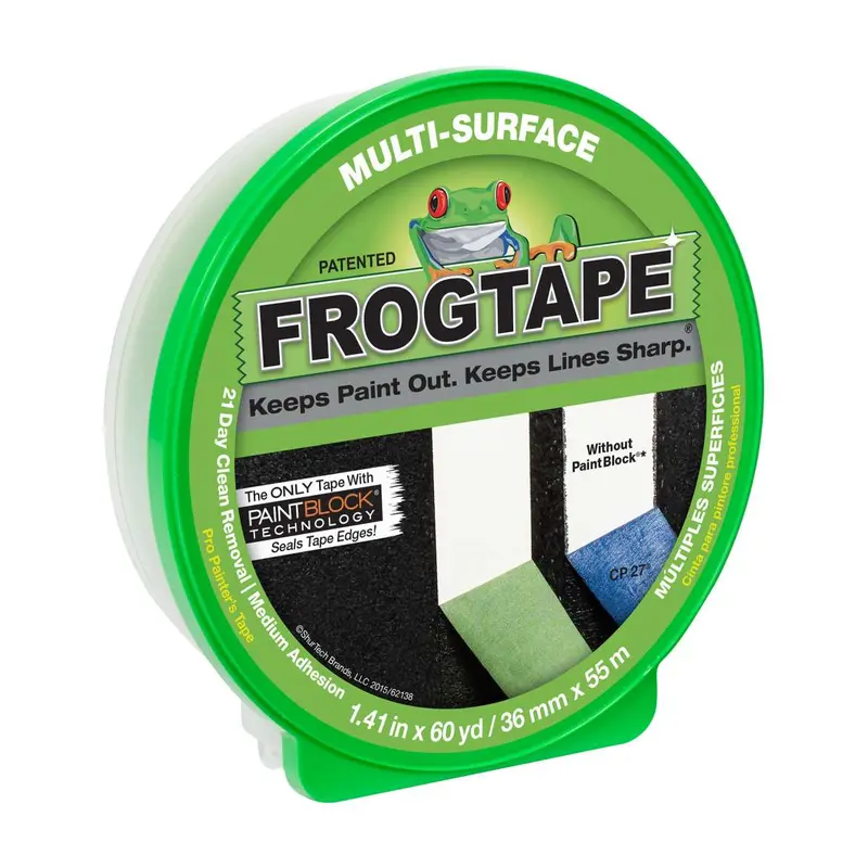 Frogtape Multi-Surface Painter’S Tape – Green, 1.41 Inch × 60 Yards 1