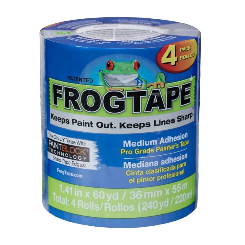 Frogtape Pro Grade Painter’S Tape – Blue, 1.41 Inch × 60 Yards (4-Pack) 1