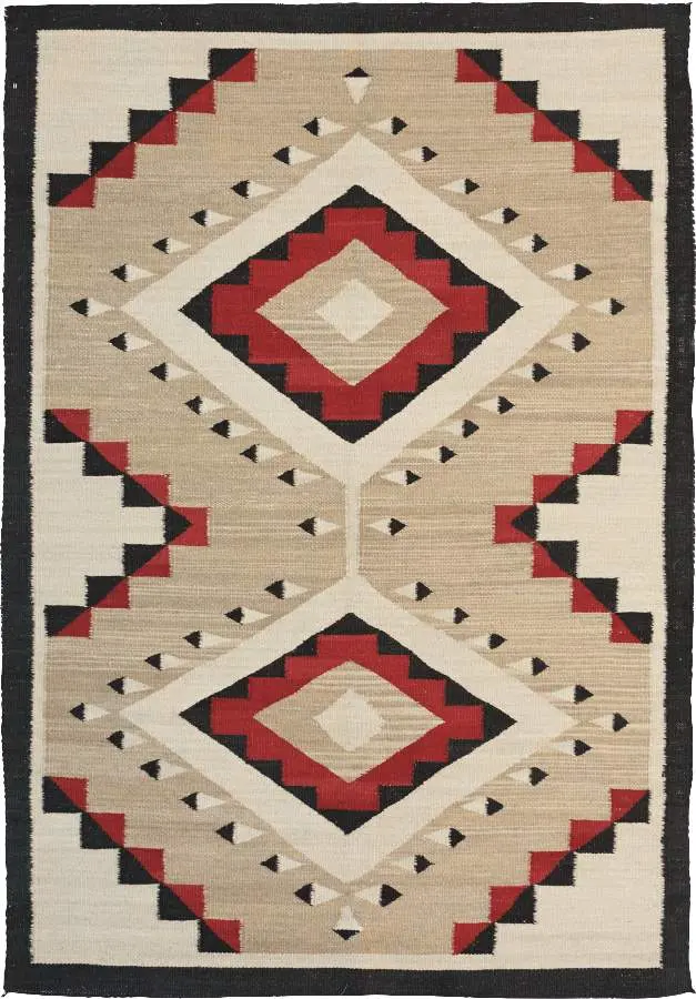 Ganado Red-Field Rug – Bold Traditional Navajo Design, Hand-Knotted Wool 1
