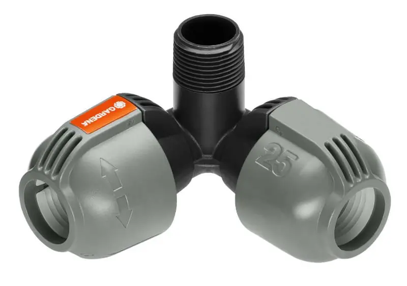 Gardena Angled 25 Mm To 3/4 Inch Male Thread L-Connector 1