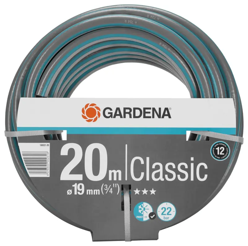 Gardena Classic 19Mm (3/4") High-Flow Garden Hose – 20-Meter 1