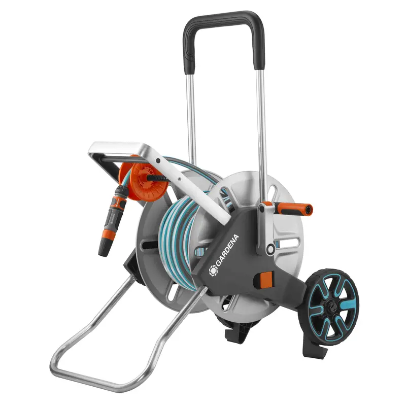 Gardena Cleverroll M Easy Metal Trolley With 25-Meter Flex Hose 1