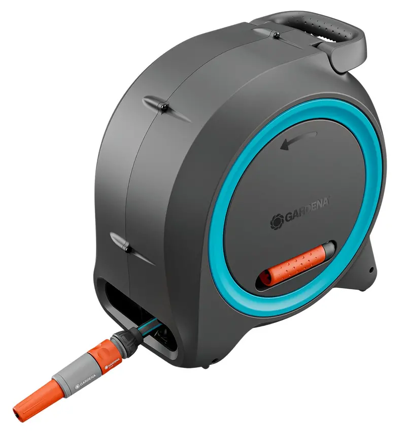 Gardena Dual Hose Reel Box – 25-Metre Expandable Garden Water Hose Storage System 1
