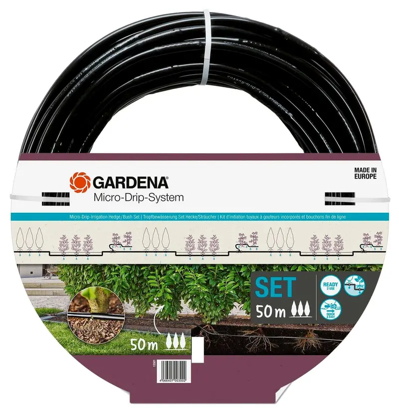 Gardena Micro-Drip Hedge & Shrub Watering Kit – 50 Metres 1