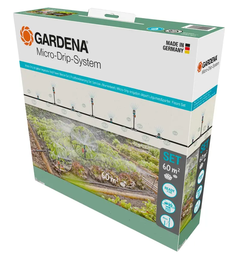 Gardena Micro-Drip Vegetable & Flower Patch System – Covers 60M² 1