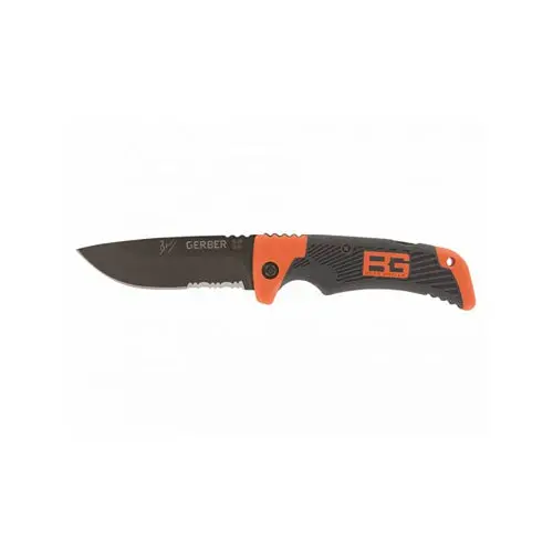 Gerber Bear Grylls Scout Folding Knife – Drop Point & Serrated Combo Blade 1