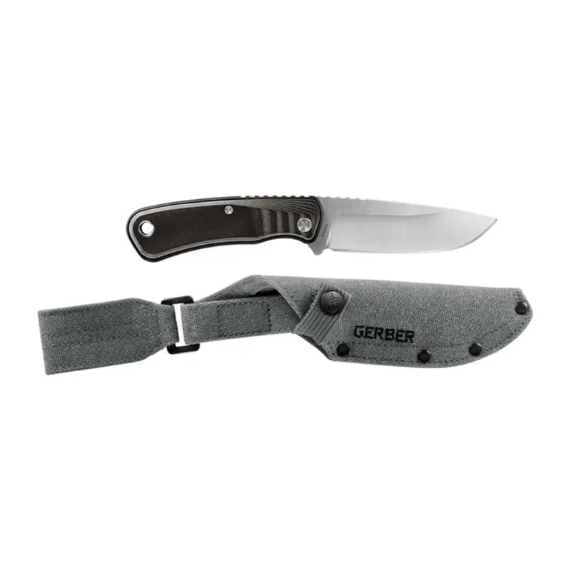 Gerber Downwind Fixed Blade – Black Diamond Plate Finish 1
